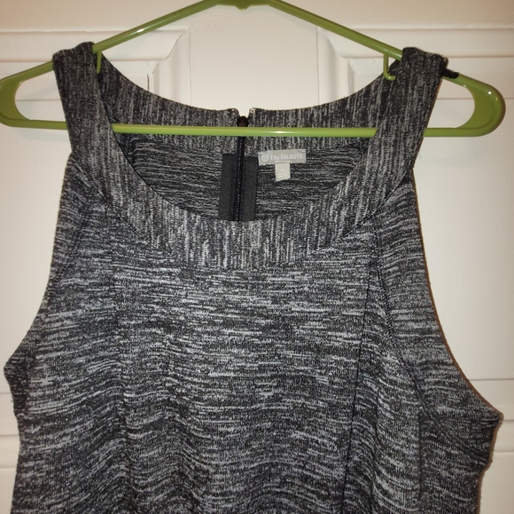 Talbot's Sleeveless Cropped Jumpsuit Marled Black Self-tie Pockets - Picture 2 of 8